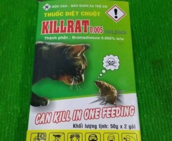 Thuốc Diệt Chuột KILLRAT ( hộp gồm 2 gói 50g)
