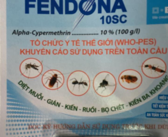 Chế phẩm diệt muỗi và côn trùng Fendona 10SC gói 5ml |